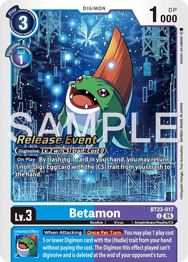 Image for Betamon (BT23-017 U) - Digimon Card Game