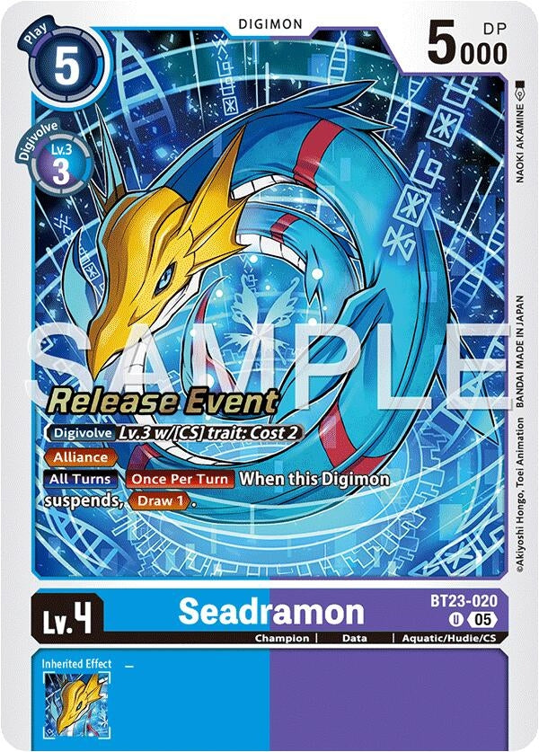 Image for Seadramon (BT23-020 U) - Digimon Card Game