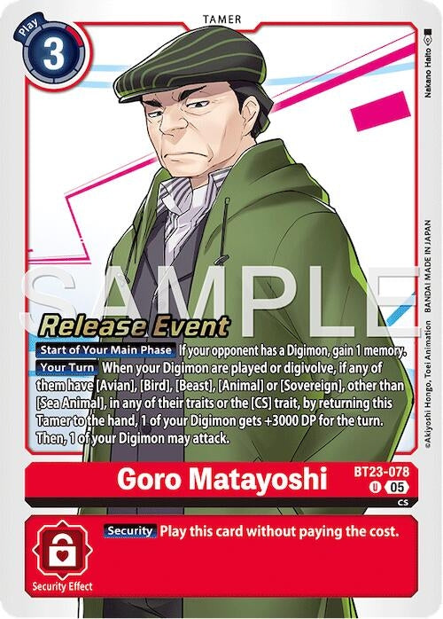 Image for Goro Matayoshi (BT23-078 U) - Digimon Card Game