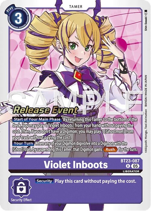 Image for Violet Inboots (BT23-087 R) - Digimon Card Game