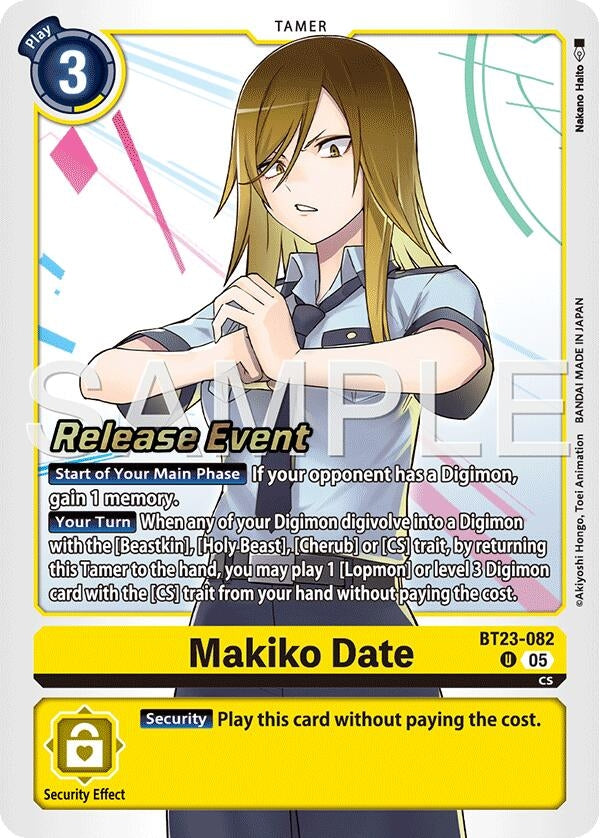 Image for Makiko Date (BT23-082 U) - Digimon Card Game