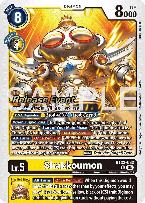 Image for Shakkoumon (BT23-032 R) - Digimon Card Game