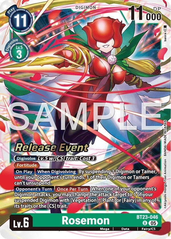 Image for Rosemon (BT23-046 U) - Digimon Card Game