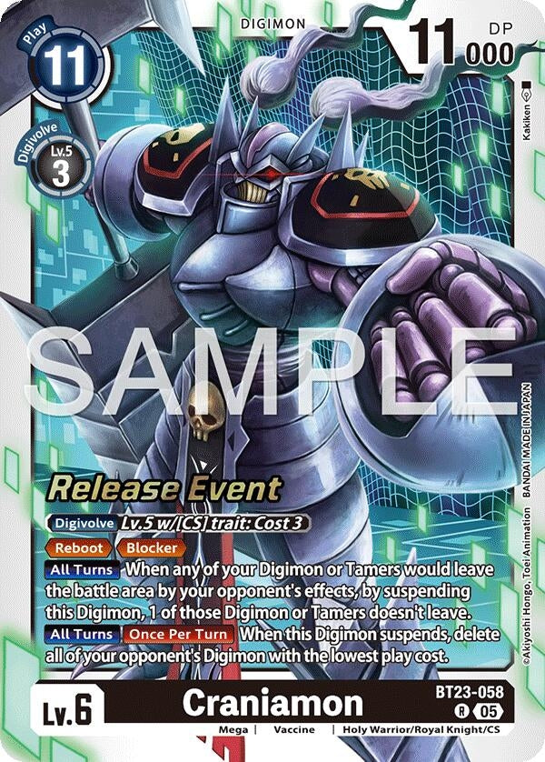 Image for Craniamon (BT23-058 R) - Digimon Card Game