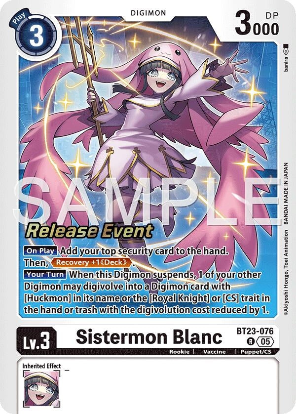 Image for Sistermon Blanc (BT23-076 R) - Digimon Card Game