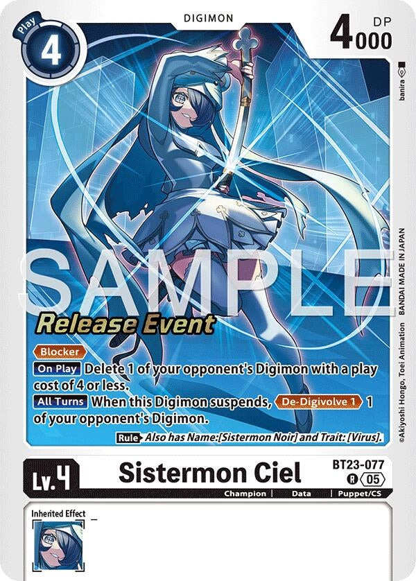Image for Sistermon Ciel (BT23-077 R) - Digimon Card Game
