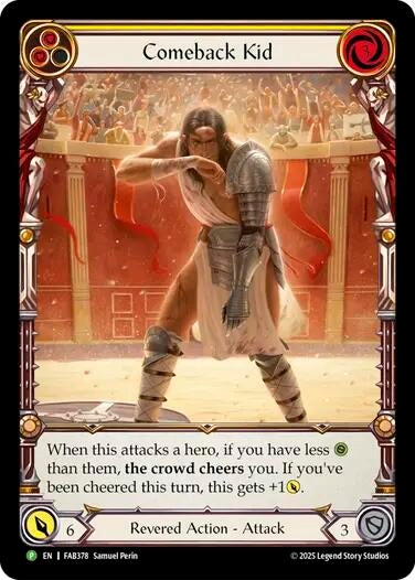 Image for Comeback Kid (Yellow) - FAB378 (FAB378) - Flesh and Blood TCG
