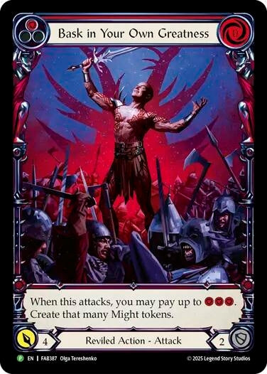 Image for Bask in Your Own Greatness (Red) - FAB387 (FAB387) - Flesh and Blood TCG
