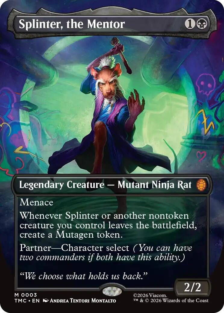 Image for Splinter, the Mentor (Borderless) (3) - Magic: The Gathering