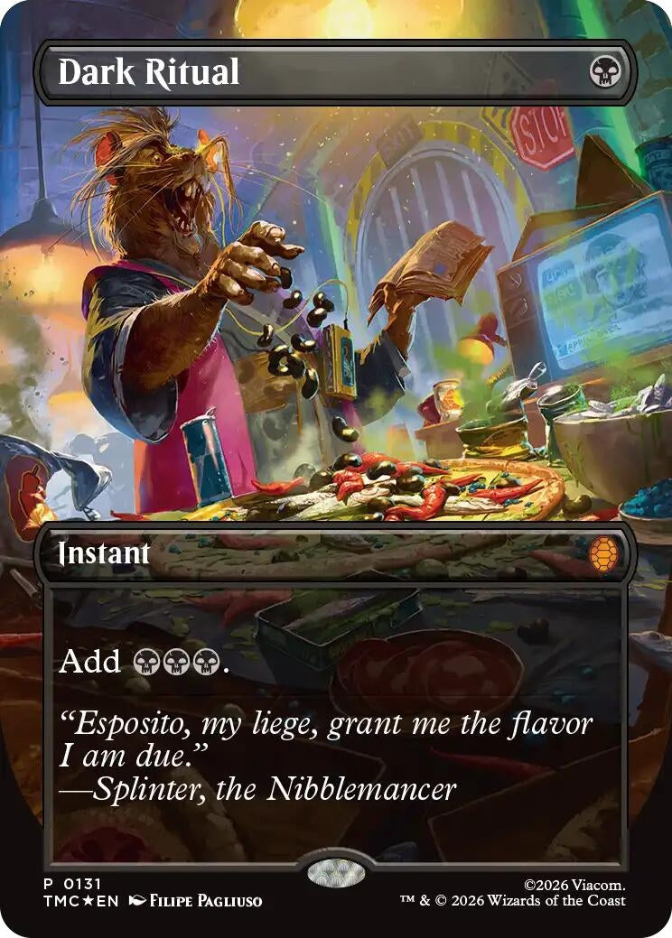 Image for Dark Ritual (Borderless) (131) (Commander: Teenage Mutant Ninja Turtles) - Magic: The Gathering