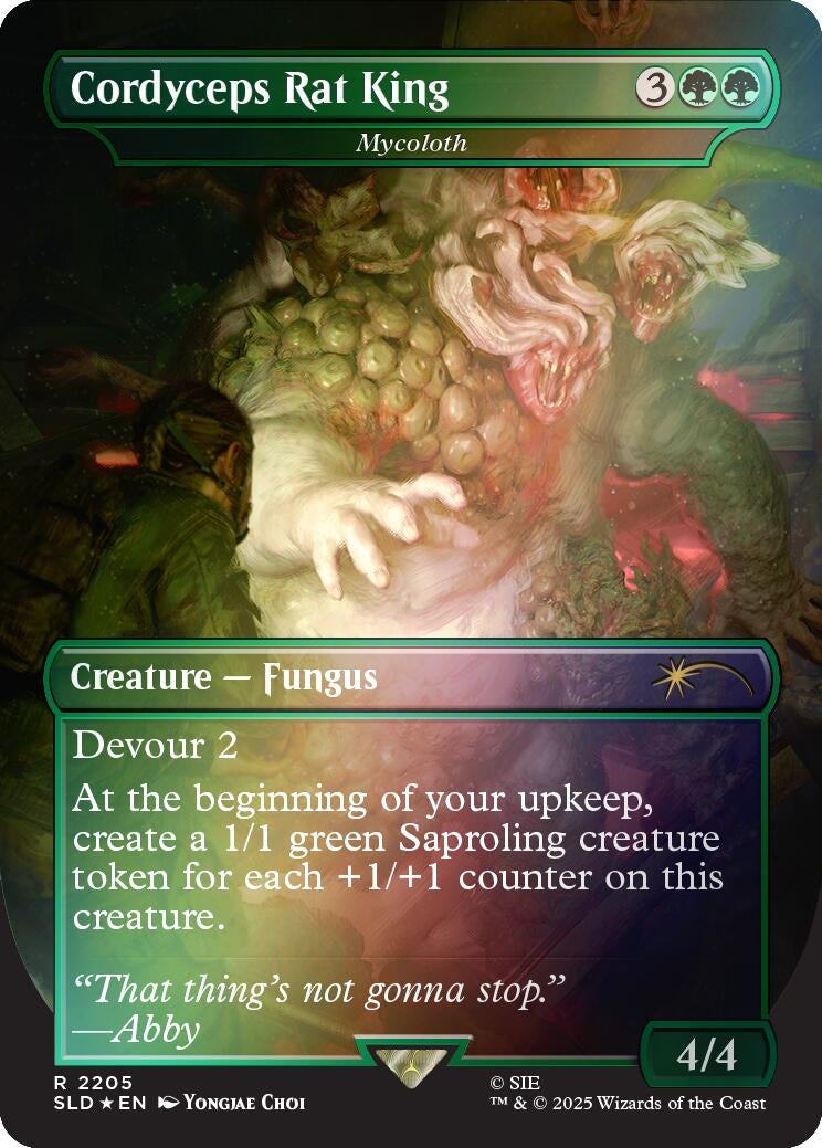 Image for Cordyceps Rat King - Mycoloth (Rainbow Foil) (2205) (Secret Lair Drop Series) - Magic: The Gathering