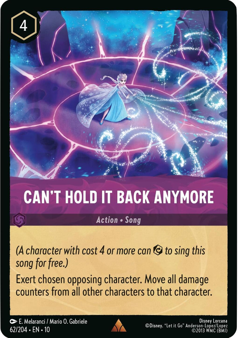 Image for Can't Hold It Back Anymore (62/204) (Whispers in the Well) - Disney Lorcana