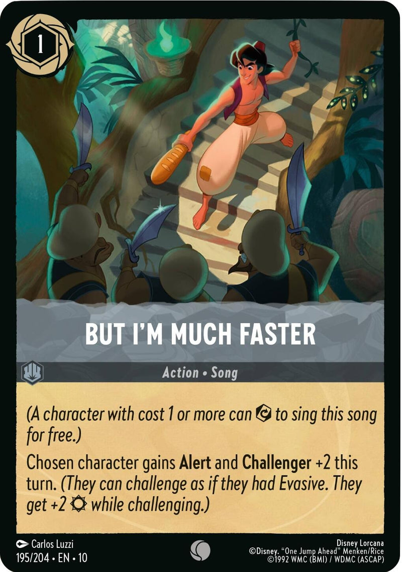 Image for But I'm Much Faster (195/204) (Whispers in the Well) - Disney Lorcana