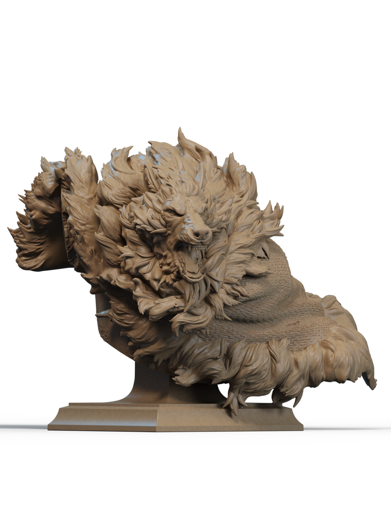 Blaidd Resin Bust - view 1