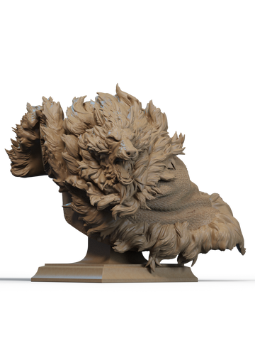 Blaidd Resin Bust - view 1