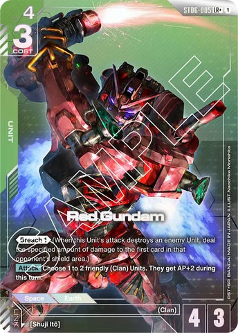 Image for Red Gundam (LR+) (ST06-005) (Starter Deck 06: Clan Unity) - Gundam Card Game