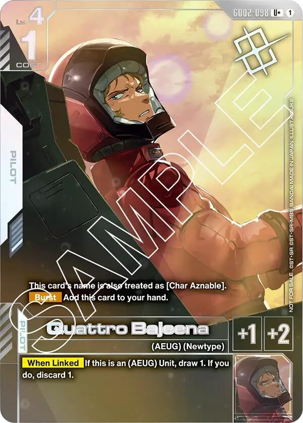 Image for Quattro Bajeena (Store Tournament Winner Pack 02) (GD02-098) (Gundam Promotional Cards) - Gundam Card Game