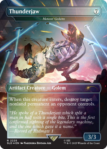 Image for Thunderjaw - Meteor Golem (Rainbow Foil) (2225) (Secret Lair Drop Series) - Magic: The Gathering