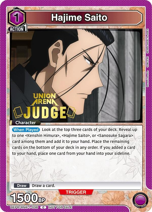 Image for Hajime Saito (036) (Judge Pack) (UEPR/RNK-1-036) - Union Arena