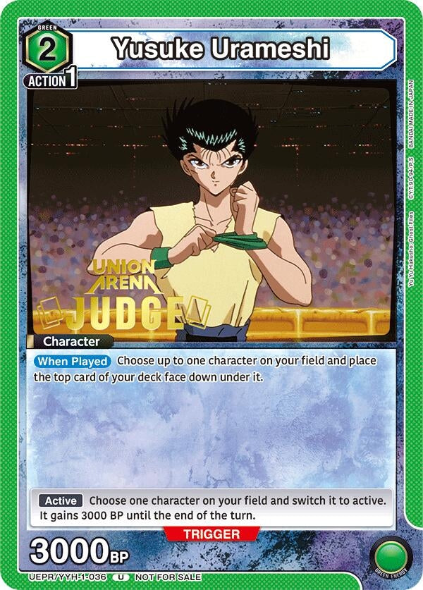 Image for Yusuke Urameshi (036) (Judge Pack) (UEPR/YYH-1-036) - Union Arena
