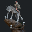 Princess Mononoke Resin Statue - view 2
