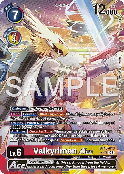 Image for Valkyrimon ACE (Winner) (BT16-013 SR) - Digimon Card Game