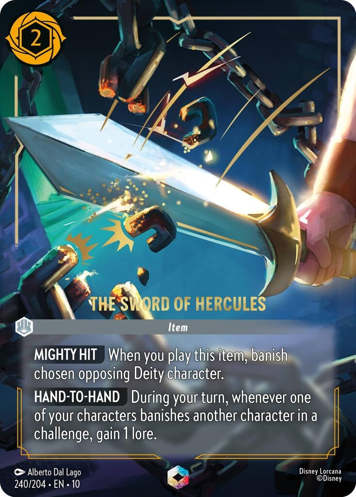 Image for The Sword of Hercules (Enchanted) (240/204) (Whispers in the Well) - Disney Lorcana