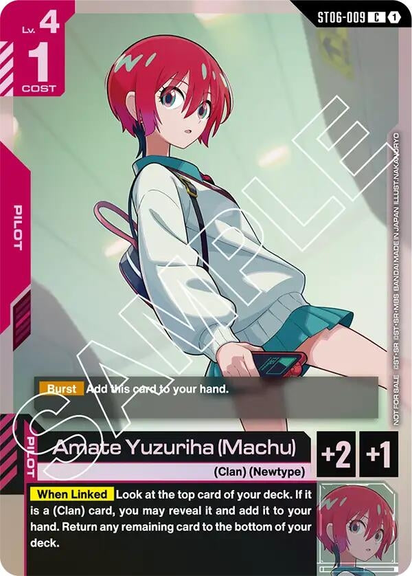 Image for Amate Yuzuriha (Machu) (ST06 Release Event) (ST06-009) (Gundam Promotional Cards) - Gundam Card Game