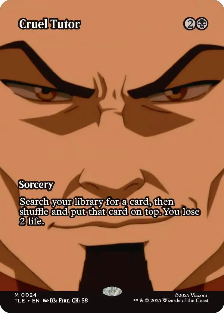 Image for Cruel Tutor (Borderless) (24) (Avatar: The Last Airbender: Eternal-Legal) - Magic: The Gathering