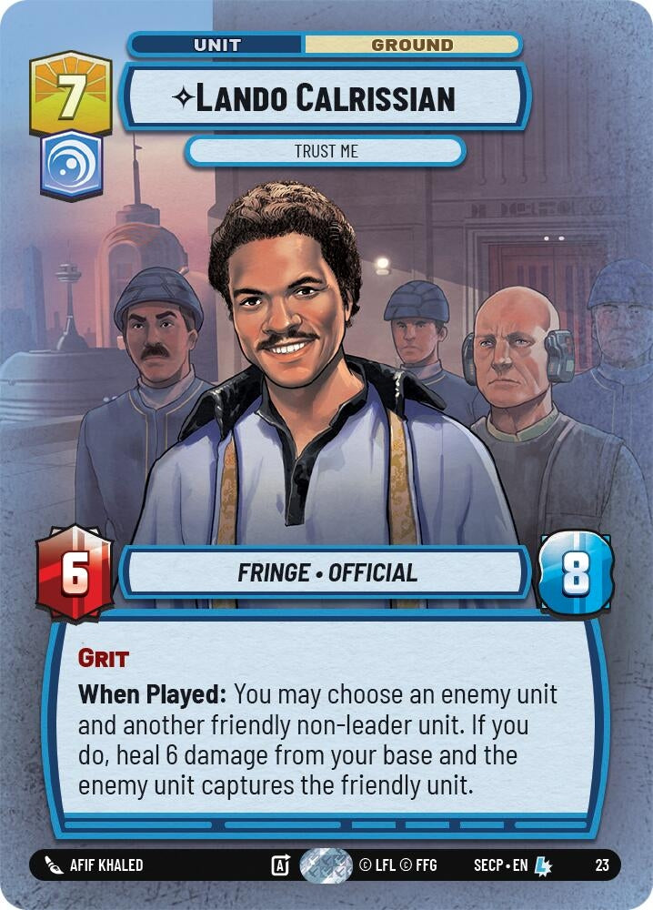 Image for Lando Calrissian - Trust Me (Foil) - Star Wars: Unlimited
