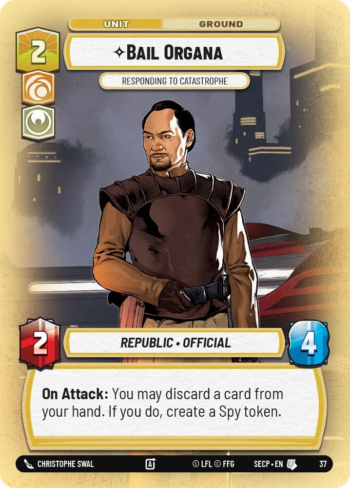 Image for Bail Organa - Responding to Catastrophe (Foil) - Star Wars: Unlimited