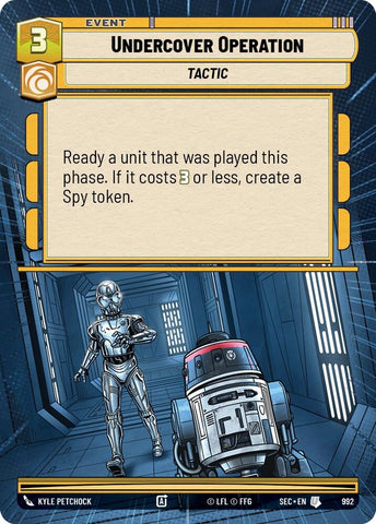 Image for Undercover Operation (Hyperspace Foil) (992) (Secrets of Power) - Star Wars: Unlimited