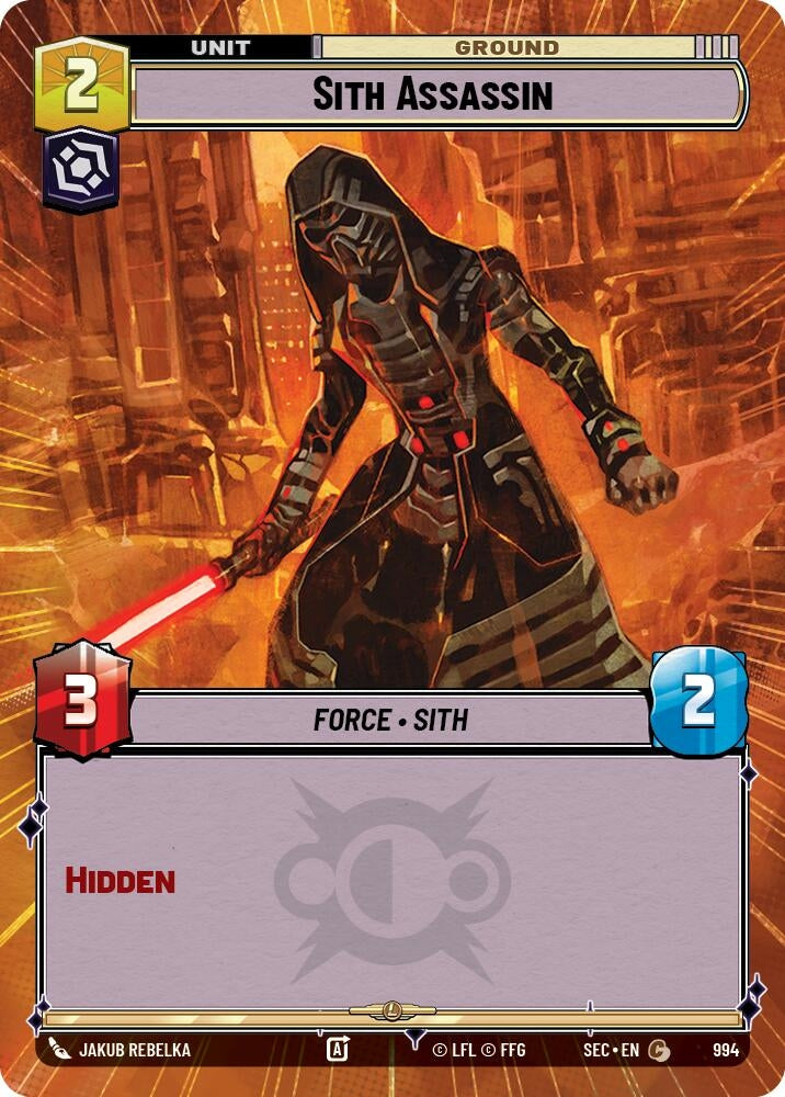 Image for Sith Assassin (Hyperspace Foil) (994) (Secrets of Power) - Star Wars: Unlimited