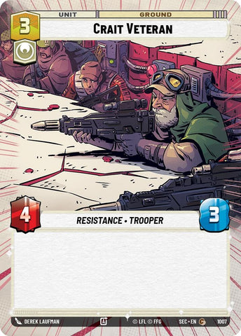 Image for Crait Veteran (Hyperspace Foil) (1007) (Secrets of Power) - Star Wars: Unlimited