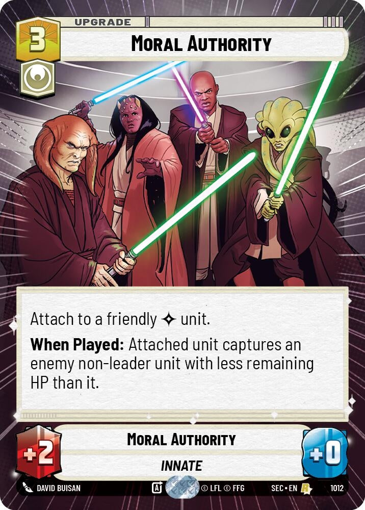 Image for Moral Authority (Hyperspace Foil) (1012) (Secrets of Power) - Star Wars: Unlimited