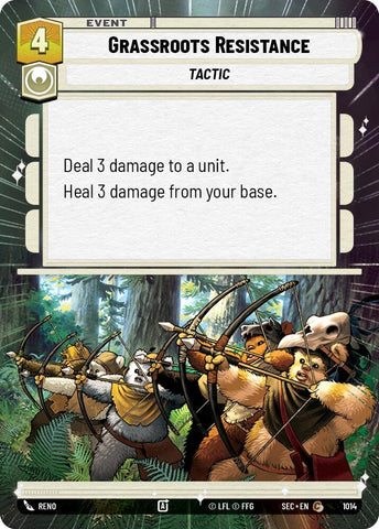 Image for Grassroots Resistance (Hyperspace Foil) (1014) (Secrets of Power) - Star Wars: Unlimited