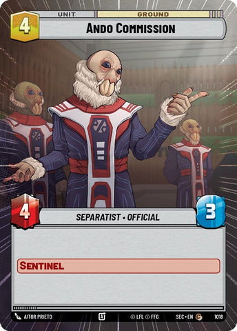 Image for Ando Commission (Hyperspace Foil) (1018) (Secrets of Power) - Star Wars: Unlimited