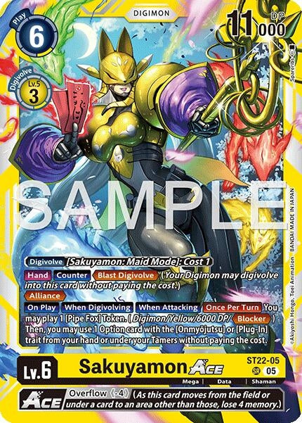 Image for Sakuyamon ACE (ST22-05 SR) - Digimon Card Game