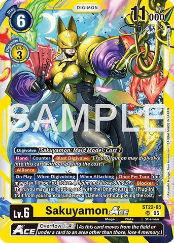 Image for Sakuyamon ACE (ST22-05 SR) - Digimon Card Game