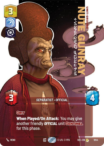 Image for Nute Gunray - Escaping Justice (Prestige) (1044) (Secrets of Power) - Star Wars: Unlimited