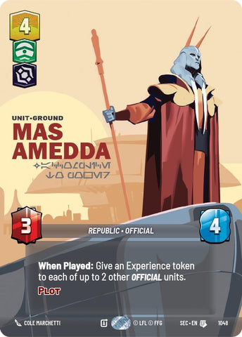 Image for Mas Amedda - Accomplice to Power (Prestige) (1048) (Secrets of Power) - Star Wars: Unlimited