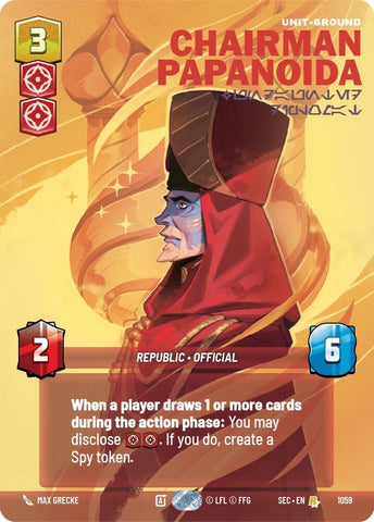 Image for Chairman Papanoida - Undaunted Diplomat (Prestige) (1059) (Secrets of Power) - Star Wars: Unlimited