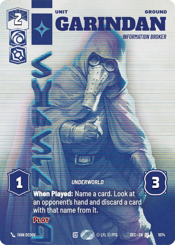 Image for Garindan - Information Broker (Prestige) (1074) (Secrets of Power) - Star Wars: Unlimited