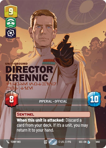 Image for Director Krennic - I Lose Nothing But Time (Prestige Foil) (1093) (Secrets of Power) - Star Wars: Unlimited