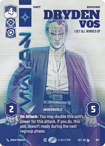 Image for Dryden Vos - I Get All Worked Up (Prestige Foil) (1115) (Secrets of Power) - Star Wars: Unlimited