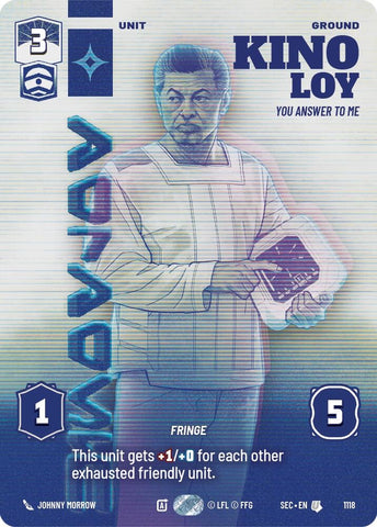 Image for Kino Loy - You Answer to Me (Prestige Foil) (1118) (Secrets of Power) - Star Wars: Unlimited