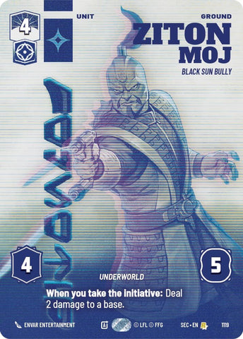 Image for Ziton Moj - Black Sun Bully (Prestige Foil) (1119) (Secrets of Power) - Star Wars: Unlimited