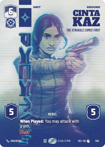 Image for Cinta Kaz - The Struggle Comes First (Prestige Foil) (1120) (Secrets of Power) - Star Wars: Unlimited