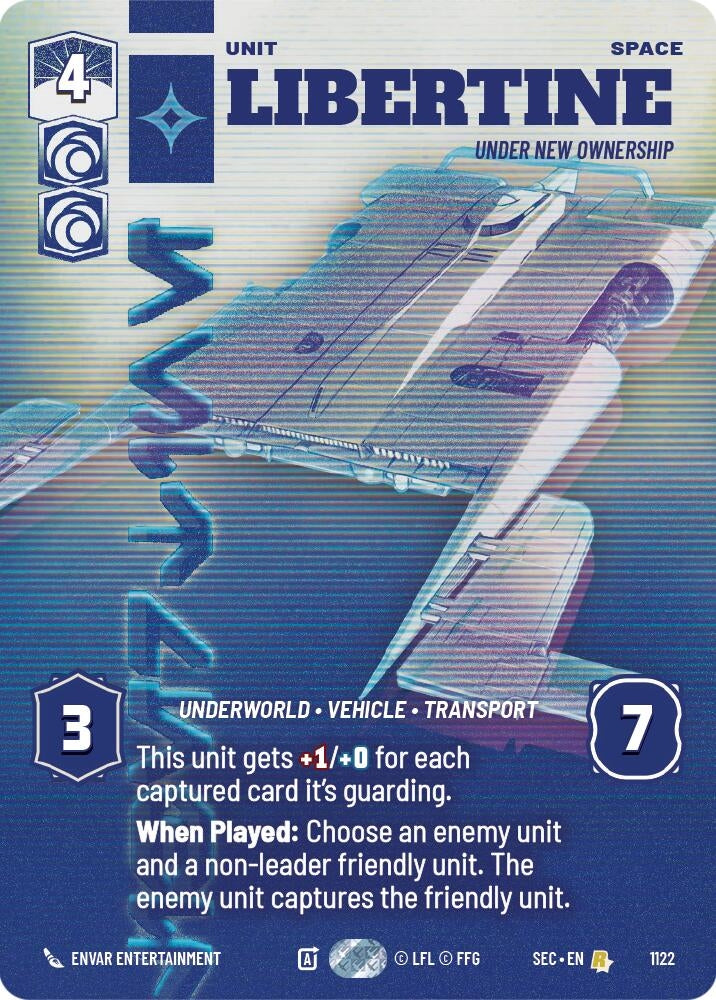 Image for Libertine - Under New Ownership (Prestige Foil) (1122) (Secrets of Power) - Star Wars: Unlimited
