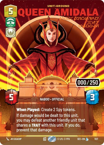 Image for Queen Amidala - Championing Her People (Serialized) (1127) (Secrets of Power) - Star Wars: Unlimited
